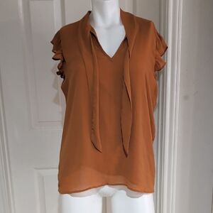 Ann Taylor Factory Women's Orange Top XL